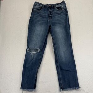 Flying Monkey Womens Size 30 Distressed High Rise Straight Leg Jeans Denim‎